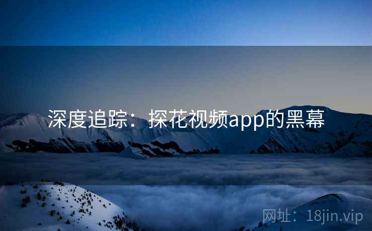 深度追踪：探花视频app的黑幕